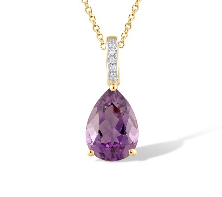 14KYW Pendant Amethyst,Diamond (P317362AME14KYW)