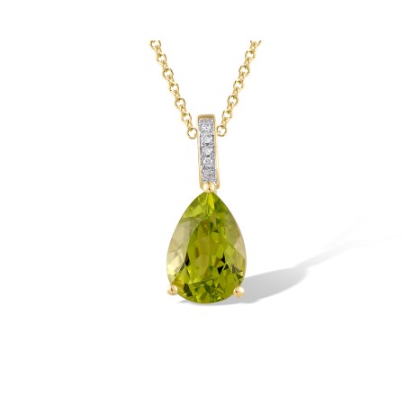 14KYW Pendant Diamond,Peridot (P317362PER14KYW)