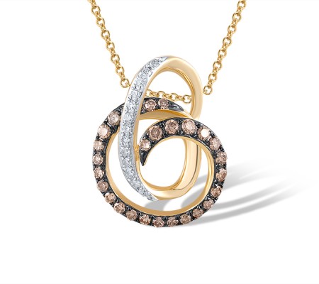 14KYWB Pendant Diamond,Brown Diamond (P317463BRW14KYWB)