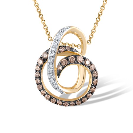 14KYWB Pendant Diamond,Brown Diamond (P317463BRW14KYWB)