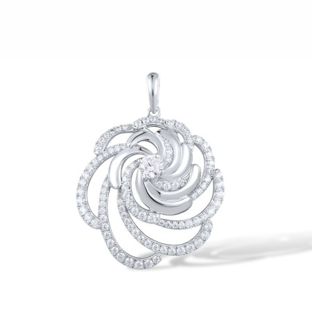 Sterling Silver Pendant White Cubic Zirconia (P317489WCZSL925)