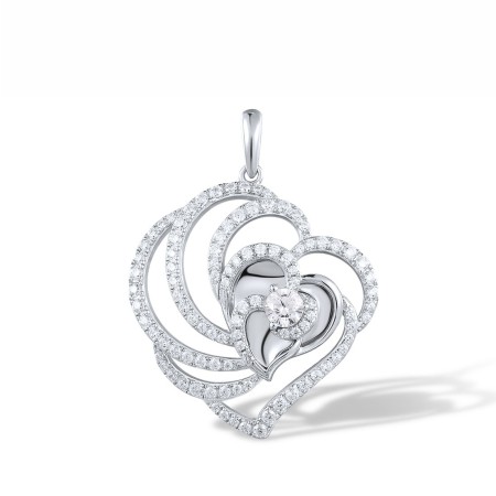 Sterling Silver Pendant White Cubic Zirconia (P317490WCZSL925)