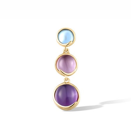 14KY Pendant Amethyst,Blue Topaz (Swiss Blue) (P317508ABL14KY)