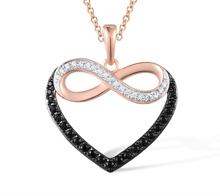 14KRWB Pendant Black Diamond,Diamond (P317589WBD14KRWB)