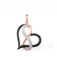 14KRWB Pendant Black Diamond,Diamond (P317590WBD14KRWB)