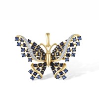 14KYWB Pendant Blue Sapphire,Diamond (P318119SAP14KYWB)