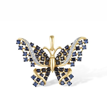 14KYWB Pendant Blue Sapphire,Diamond (P318119SAP14KYWB)