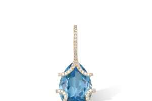 14KY Pendant Blue Topaz (Swiss Blue),Diamond (P318247BLT14KY)