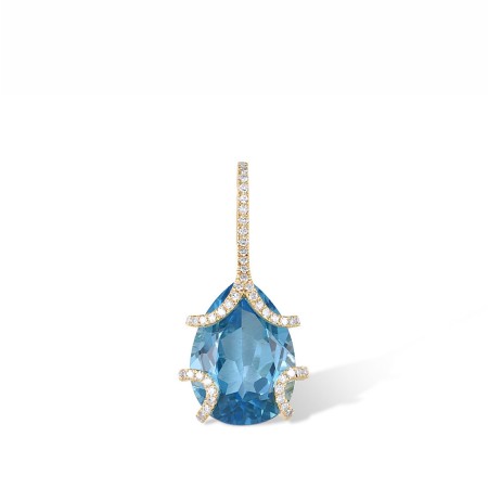14KY Pendant Blue Topaz (Swiss Blue),Diamond (P318247BLT14KY)