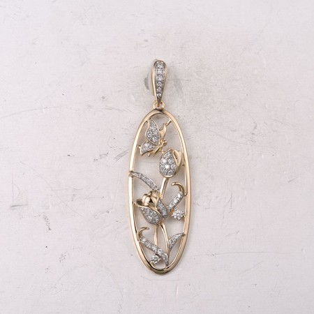 14KYW Pendant Diamond (P318369DIA14KYW)