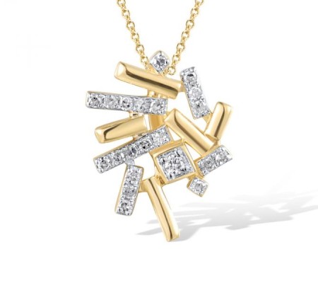 14KYW Pendant Diamond (P318404DIA14KYW)