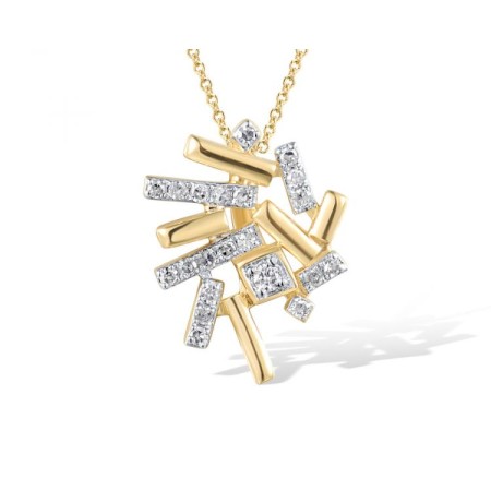 14KYW Pendant Diamond (P318404DIA14KYW)