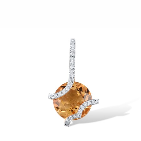 14KRW Pendant Citrine,Diamond (P318561CIT14KRW)