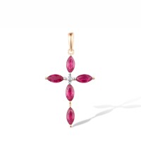 14KRW Pendant Diamond,Ruby (P318810RUY14KRW)