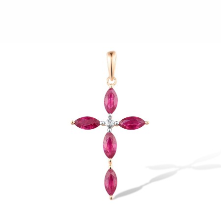 14KRW Pendant Diamond,Ruby (P318810RUY14KRW)