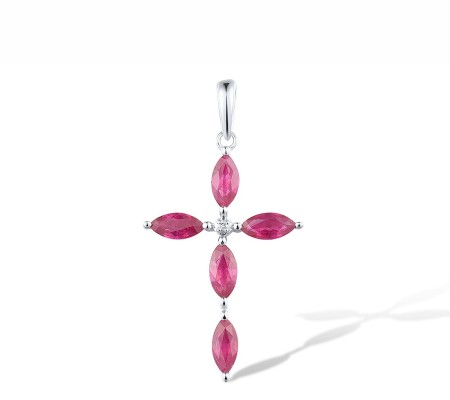 14KW Pendant Diamond,Ruby (P318810RUY14KW)