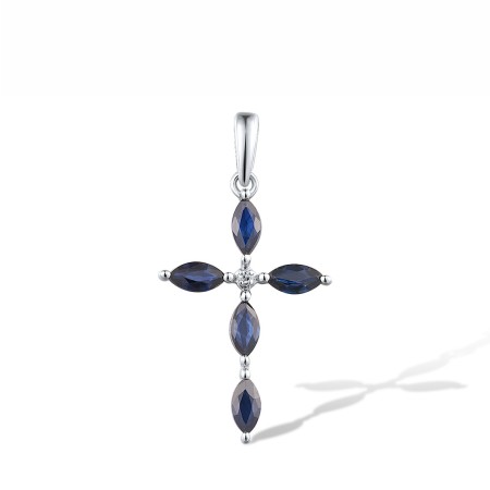 14KW Pendant Blue Sapphire,Diamond (P318810SAP14KW)