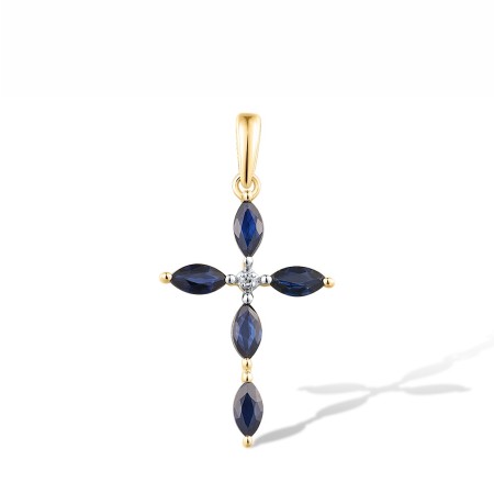 14KYW Pendant Blue Sapphire,Diamond (P318810SAP14KYW)