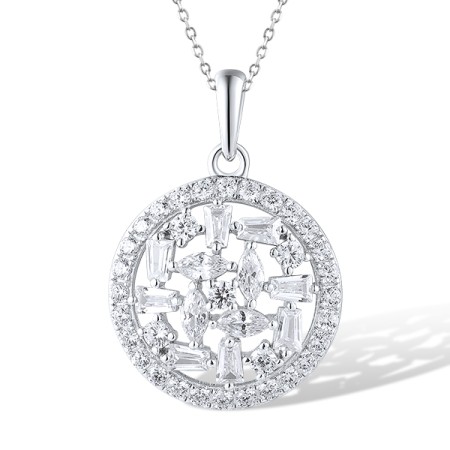 Sterling Silver Pendant White Cubic Zirconia (P318876WCZSL925)