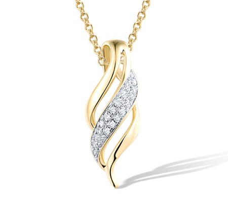 14KYW Pendant Diamond without chain (P318928DIA14KYW)