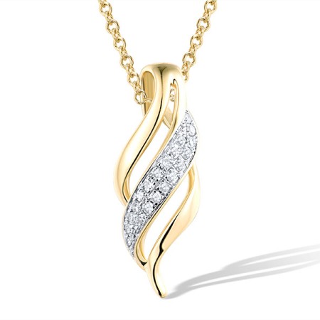 14KYW Pendant Diamond without chain (P318928DIA14KYW)