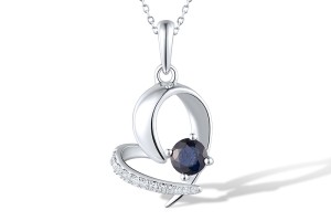 14KW Pendant Blue Sapphire,Diamond (P318971SAP14KW)