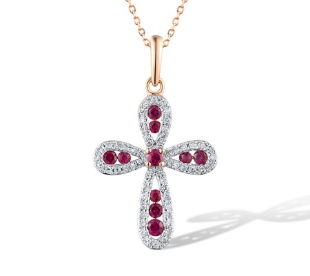 14KRW Pendant Ruby,Diamond (P318997ARUY14KRW)