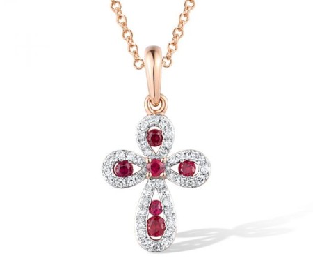 14KRW Pendant Diamond,Ruby (P318997RUY14KRW)