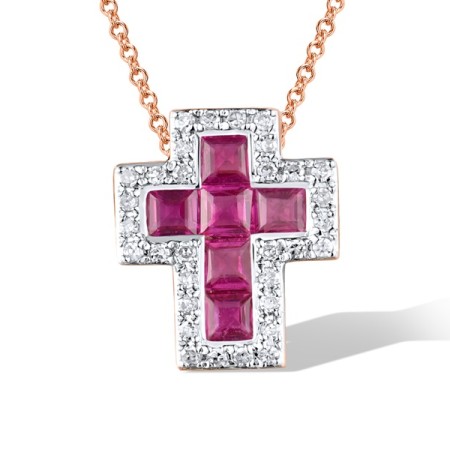 14KRW Pendant Diamond,Ruby without chain (P319063RUY14KRW)