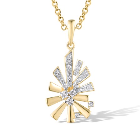 14KYW Pendant Diamond (P319090DIA14KYW)