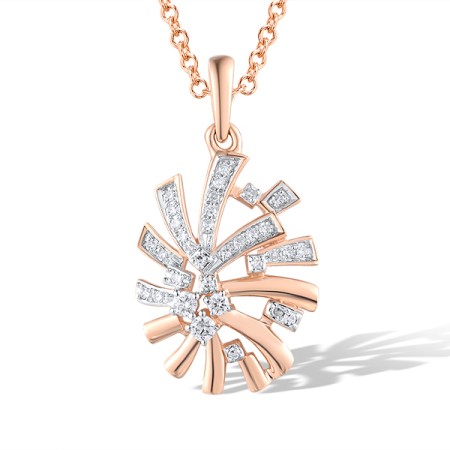 14KRW Pendant Diamond (P319091DIA14KRW)