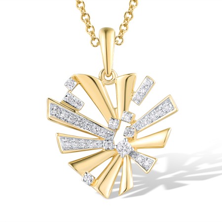 14KYW Pendant Diamond (P319092DIA14KYW)