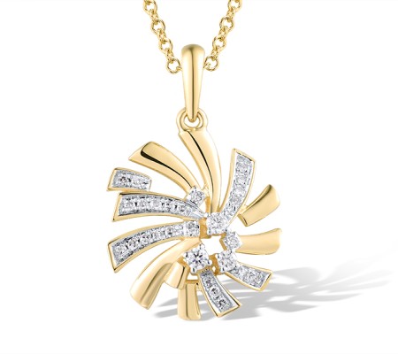 14KYW Pendant Diamond (P319093DIA14KYW)