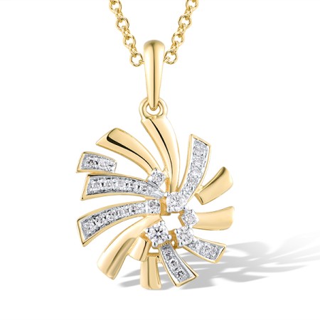 14KYW Pendant Diamond (P319093DIA14KYW)