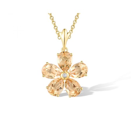 14KY Pendant Citrine,Diamond (P319113CIT14KY)
