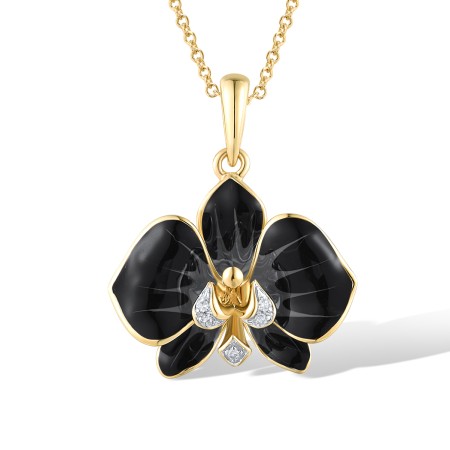 14KYW Pendant Diamond,Enamel (P319146ENA14KYW)