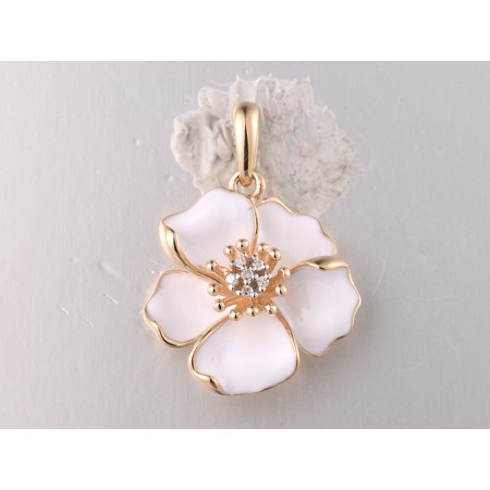 14KYW Pendant Enamel,Diamond (P319147ENA14KYW)