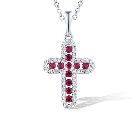 14KW Pendant Diamond,Ruby (P319275RUY14KW)