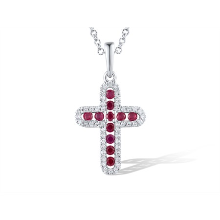 14KW Pendant Diamond,Ruby (P319275RUY14KW)
