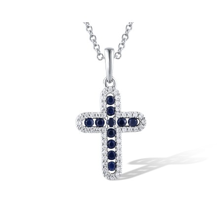 14KW Pendant Diamond,Blue Sapphire (P319275SAP14KW)
