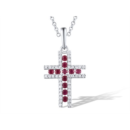 14KW Pendant Diamond,Ruby (P319277RUY14KW)