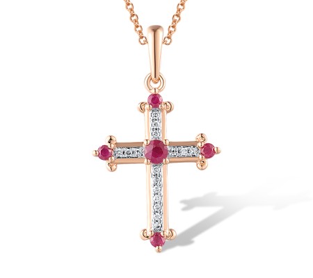 14KRW Pendant Ruby,Diamond (P319278RUY14KRW)