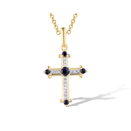 14KYW Pendant Blue Sapphire,Diamond (P319278SAP14KYW)