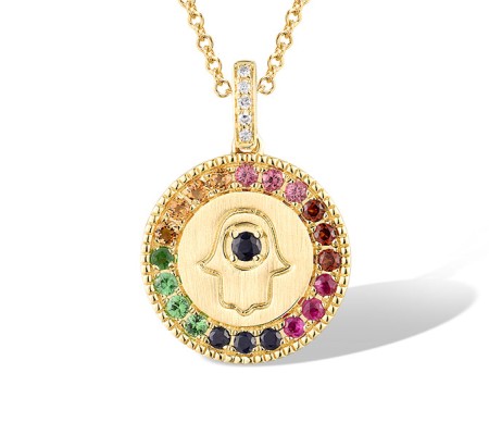 14KY Pendant Blue Sapphire,Citrine,Diamond,Garnet,Green Garnet,Orange Sapphire,Ruby (P319338MUL14KY)