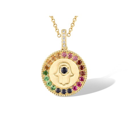 14KY Pendant Blue Sapphire,Citrine,Diamond,Garnet,Green Garnet,Orange Sapphire,Ruby (P319338MUL14KY)