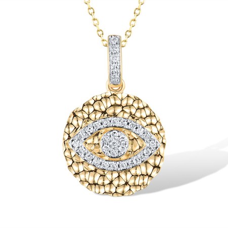 14KYW Pendant Diamond without chain (P319340DIA14KYW)