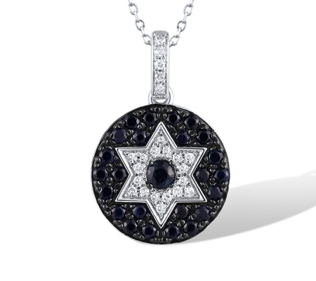 14KWB Pendant Blue Sapphire,Diamond (P319344SAP14KWB)