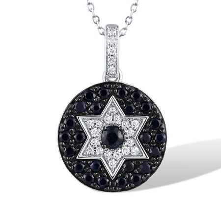 14KWB Pendant Blue Sapphire,Diamond (P319344SAP14KWB)