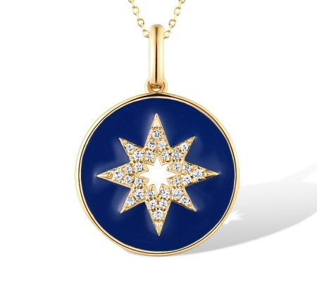 14KYW Pendant Diamond,Enamel (P319345ENA14KYW)