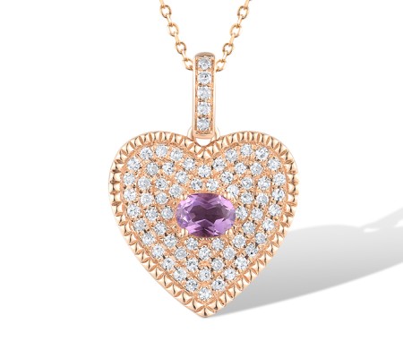 14KR Pendant Amethyst,Diamond (P319352AME14KR)